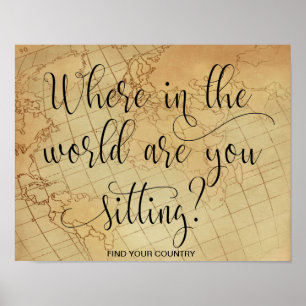 Where in the world are you sitting poster