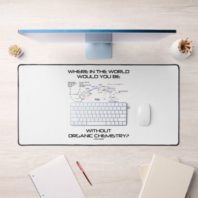 Where In The World Would You Be Organic Chemistry? Desk Mat (Office 1)