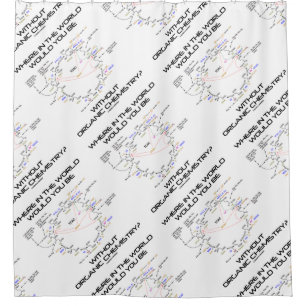 Where In The World Would You Be Organic Chemistry? Shower Curtain