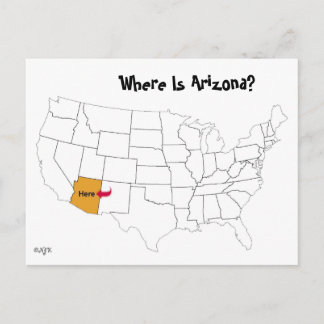 Where Is Arizona? Postcard