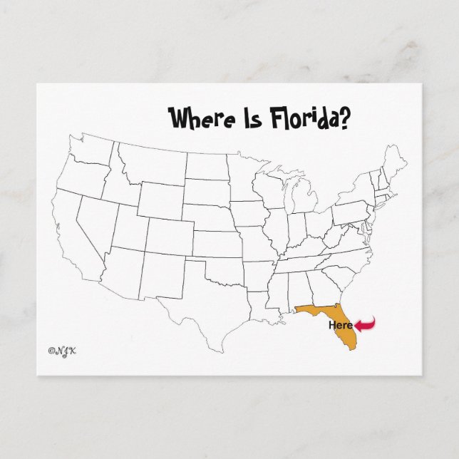 Where Is Florida? Postcard (Front)