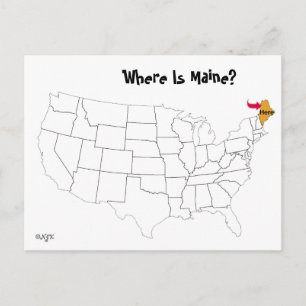 Where Is Maine? Postcard