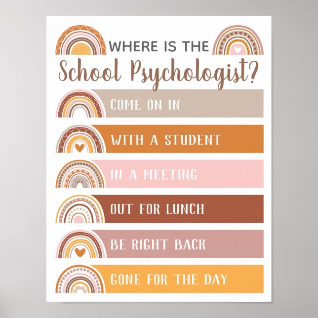 Where is Psychologist Office Door Sign Rainbow (Front)