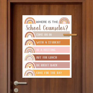Where is School Counsellor Office Door Sign Rainbo