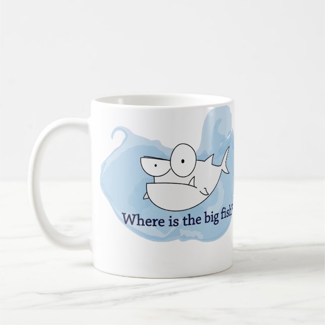 Where is the big fish? (mug) coffee mug (Left)