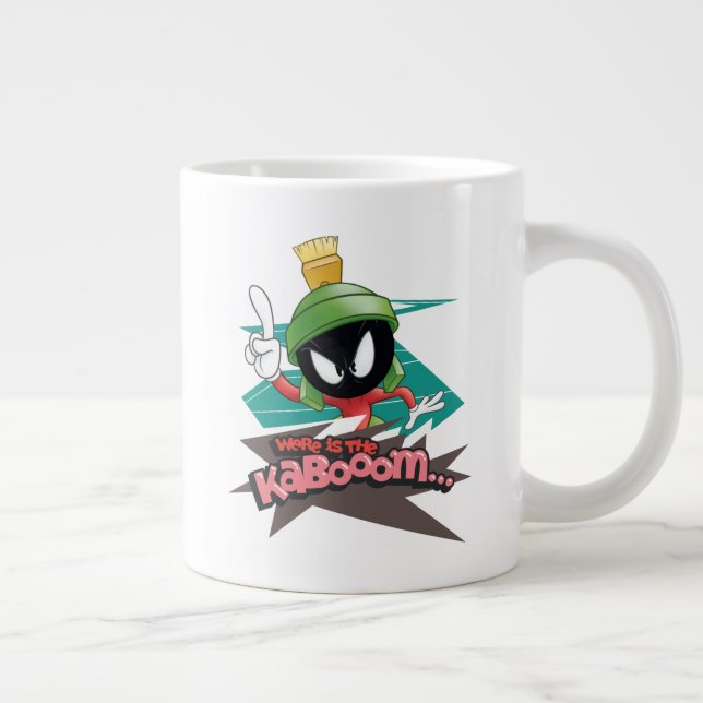 "Where is the Kabooom" MARVIN THE MARTIAN™ Points Large Coffee Mug (Right)