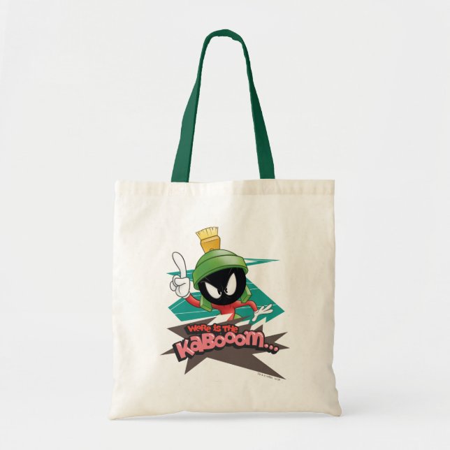 "Where is the Kabooom" MARVIN THE MARTIAN™ Points Tote Bag (Front)