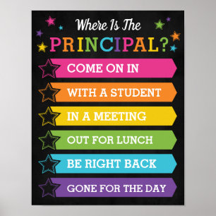 Where is the Principal Office Door Sign