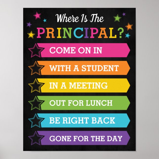 Where is the Principal Office Door Sign (Front)