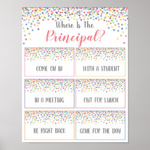 Where is the Principal Office Door Sign