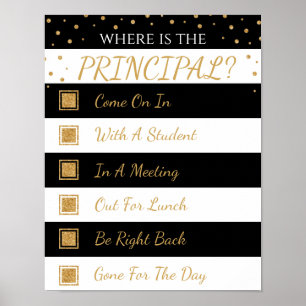 Where is the Principal Office Door Sign