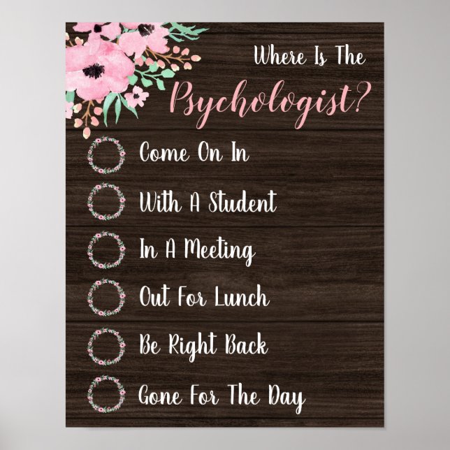 Where is the Psychologist Office Door Sign (Front)