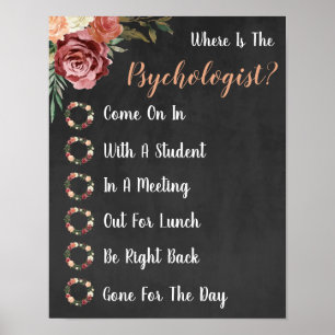 Where is the Psychologist Office Door Sign