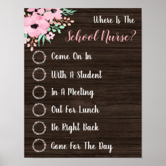 Where is the School Nurse Office Door Sign