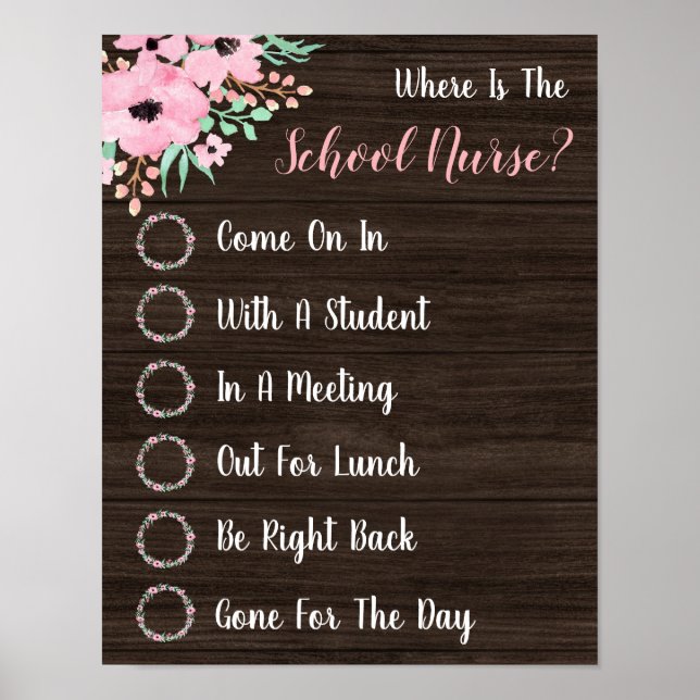 Where is the School Nurse Office Door Sign (Front)