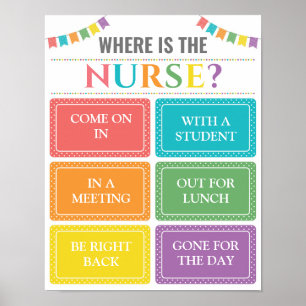 Where is the School Nurse Office Door Sign
