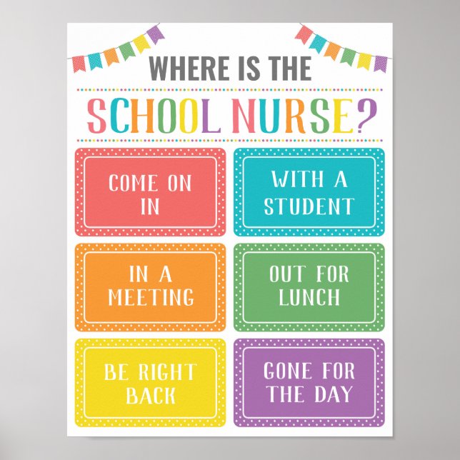 Where is the School Nurse Office Door Sign (Front)