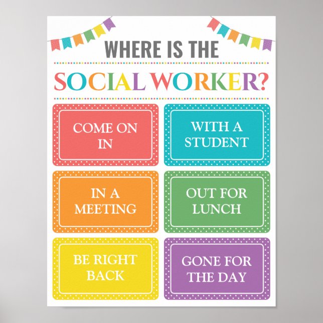 Where is the Social Worker Office Door Sign (Front)