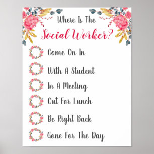 Where is the Social Worker Office Door Sign