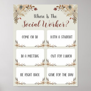 Where is the Social Worker Office Door Sign