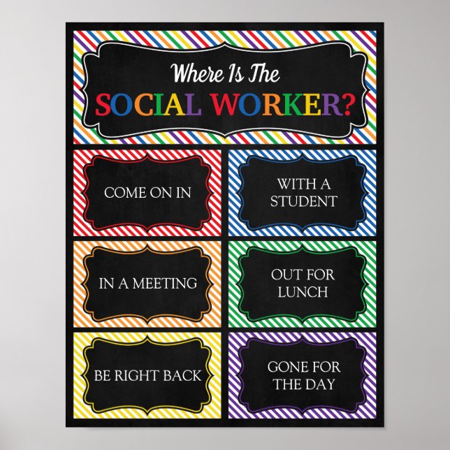 Where is the Social Worker Office Door Sign (Front)