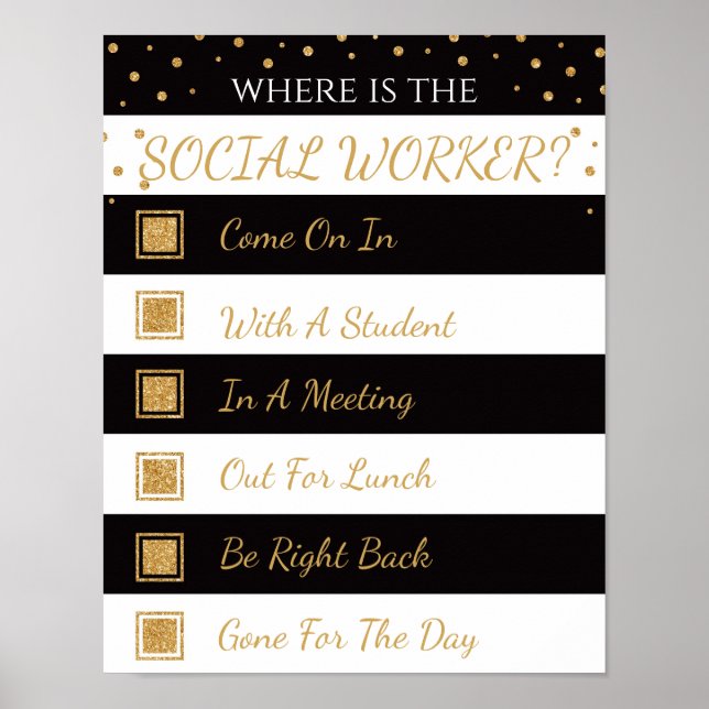 Where is the Social Worker Office Door Sign (Front)