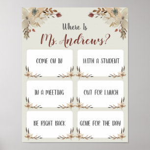 Where is the Teacher Office Door Sign