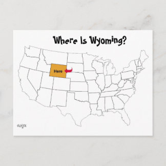 Where Is Wyoming? Postcard
