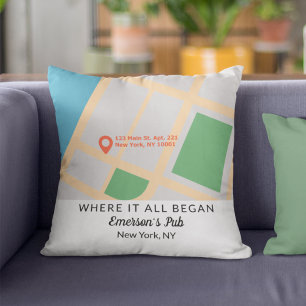 Where It All Began Couple Anniversary Keepsake Cushion