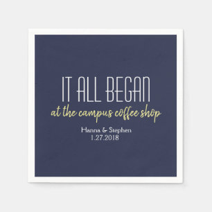 Where it All Began Love Story Napkin