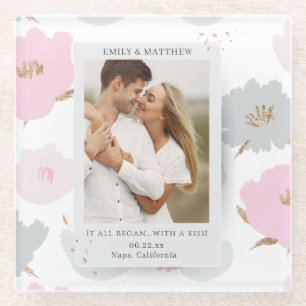 Where It All Began Romantic Couples Personalised Glass Coaster