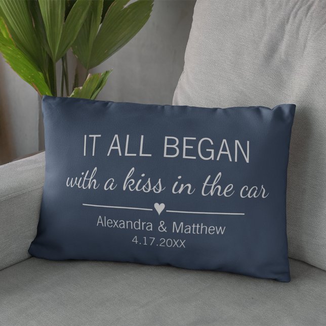 Where It All Began Romantic Personalized Couples Decorative Cushion (Creator Uploaded)