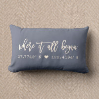Where it all began Script Dusty Blue Coordinates
