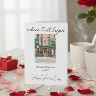 Where It All began Valentine's Day Engagement  Card
