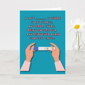 Where It All Start - Funny Card For New Moms
