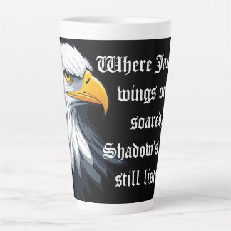 Where Jackie’s wings once soared, Shadow’s heart Latte Mug