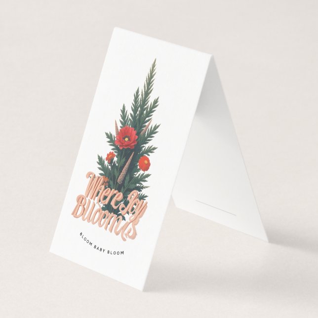 Where Joy Blooms Folded Card | holiday . Christmas (Front)
