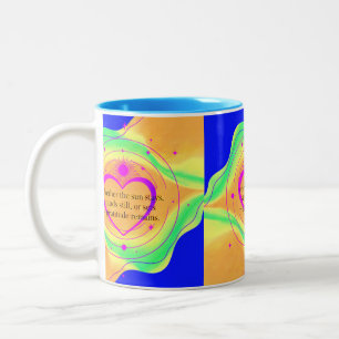 Where Love Gathers, Gratitude Remains   Valentine  Two-Tone Coffee Mug