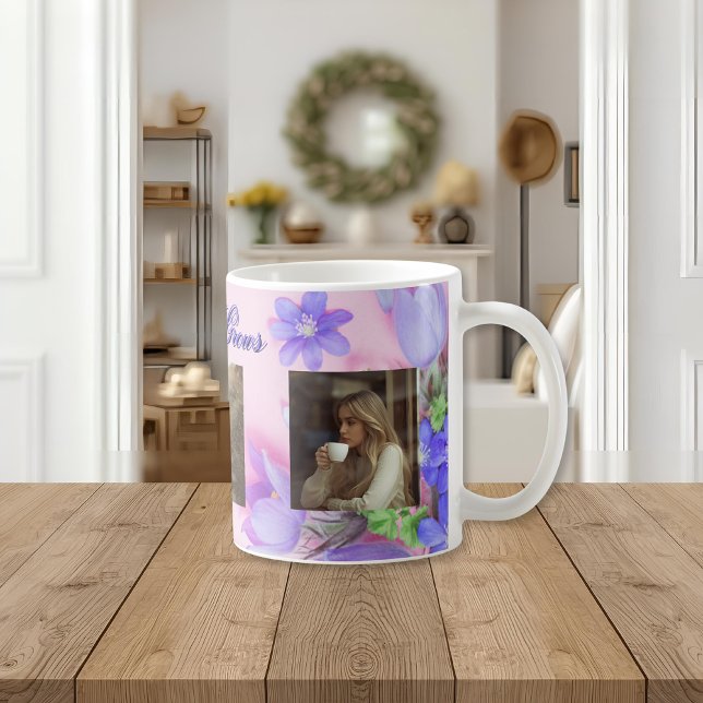 Where Love Grows Mug | Personalized Floral Photo  (Creator Uploaded)