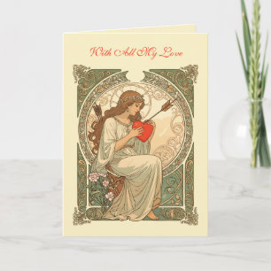 Where Love Hurts Vintage Art Nouveau Romance Card