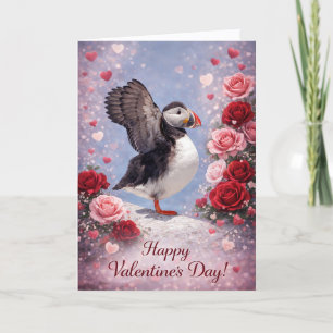 Where Love Takes Wing – Puffin Valentine’s Day Holiday Card