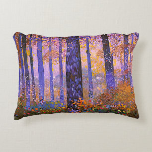 Where Magic Hides - Wide Woodland Landscape Decorative Cushion
