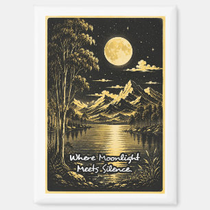 Where Moonlight Meets Silence Serene Nightscape Magnet