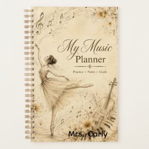 Where Music Meets Grace Vintage Ballet Planner