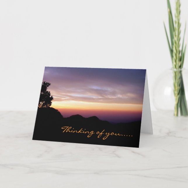 Where My Heart Belongs/Mountain Sunset Silhouette Card (Front)