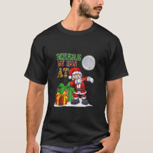 Where My Ho s At Dabbing Santa Claus Tree Lights C T-Shirt