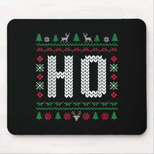 Where My Ho's At Ho Matching Couple Ugly Christmas Mouse Pad