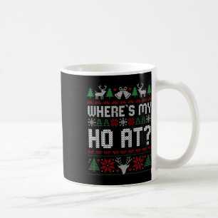 Where My Ho's At Ugly Christmas Sweater Couples Ma Coffee Mug