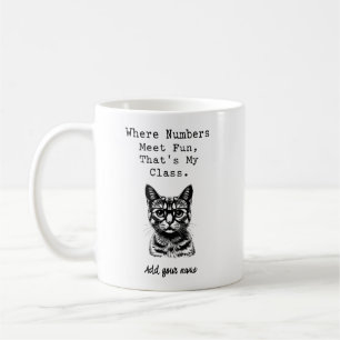 Where Numbers Meet Fun Math Class Design Coffee Mug