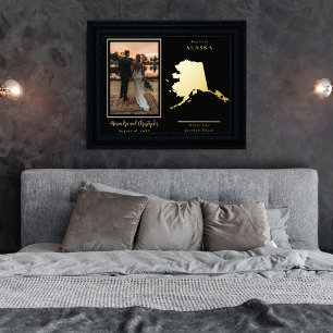 Where Our Journey Began Alaska Wedding Photo Foil Prints